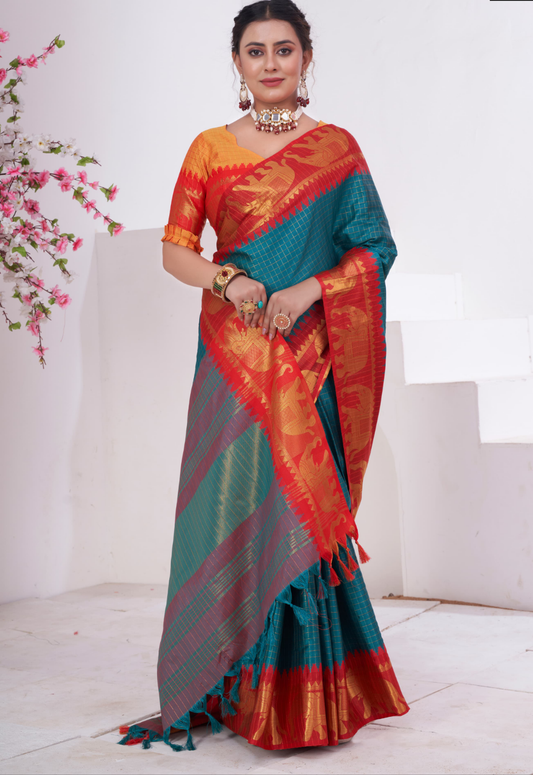 Premium Cotton Silk Saree