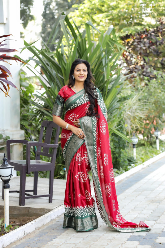 Batik Charm Pure Cotton Saree