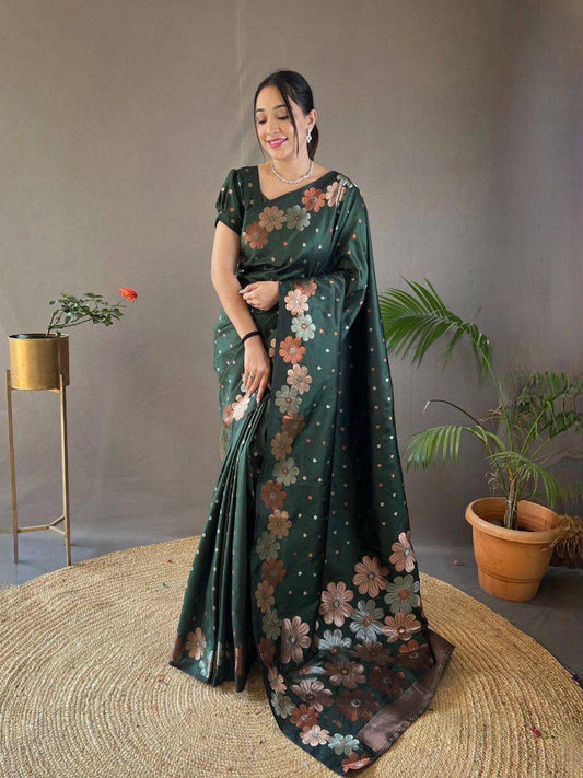 Elegance Essence Soft Lichi Silk Saree