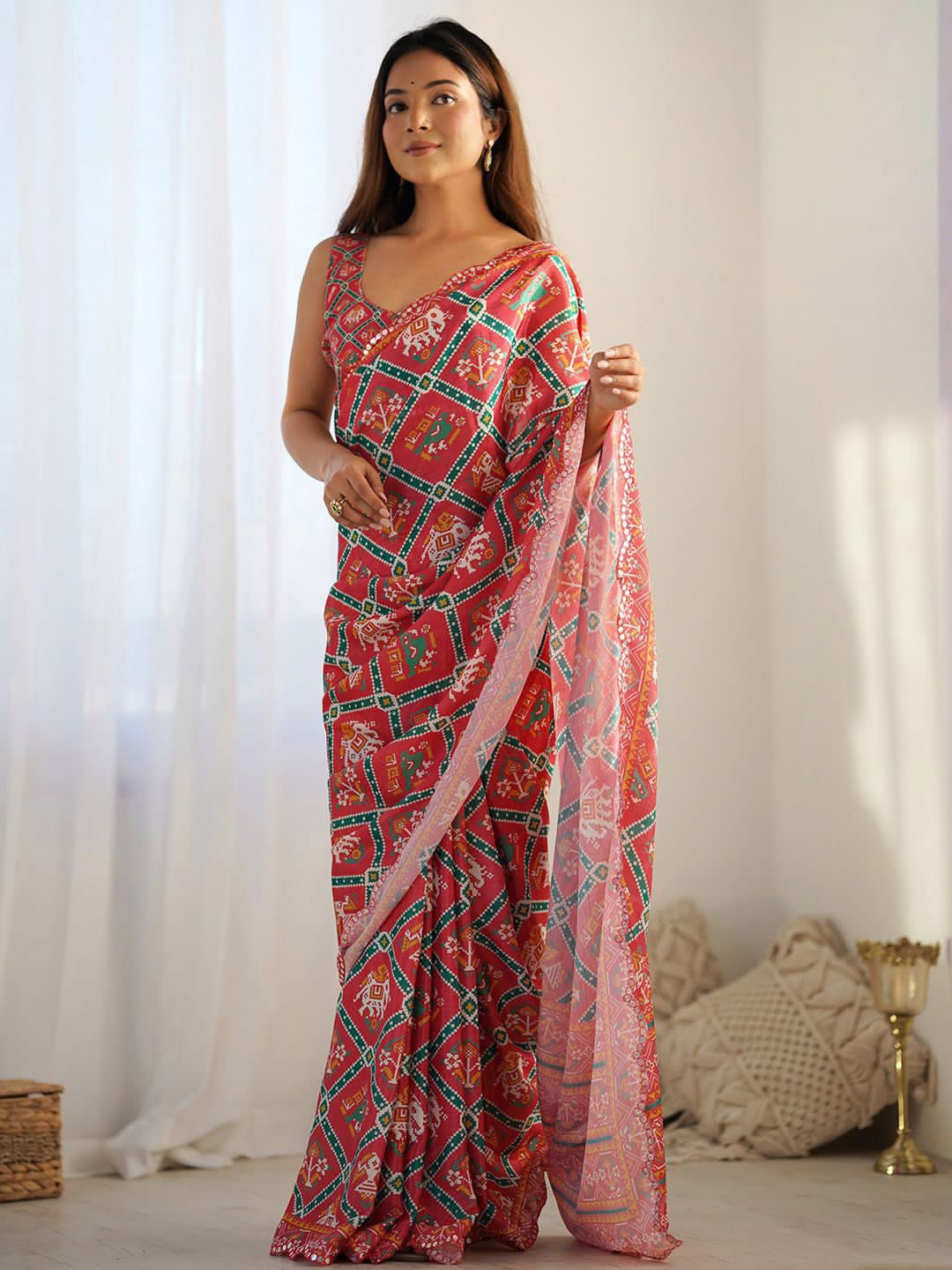 Printed Georgette Silk Saree