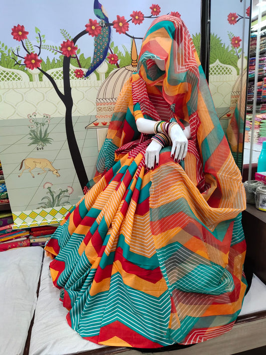 Cotton Leheriya Rajasthani Poshak