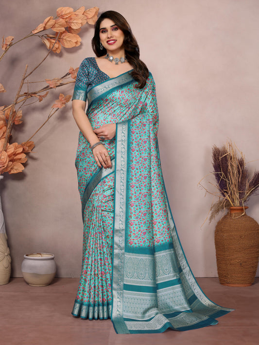 Vichitra Digital Print Soft Silk