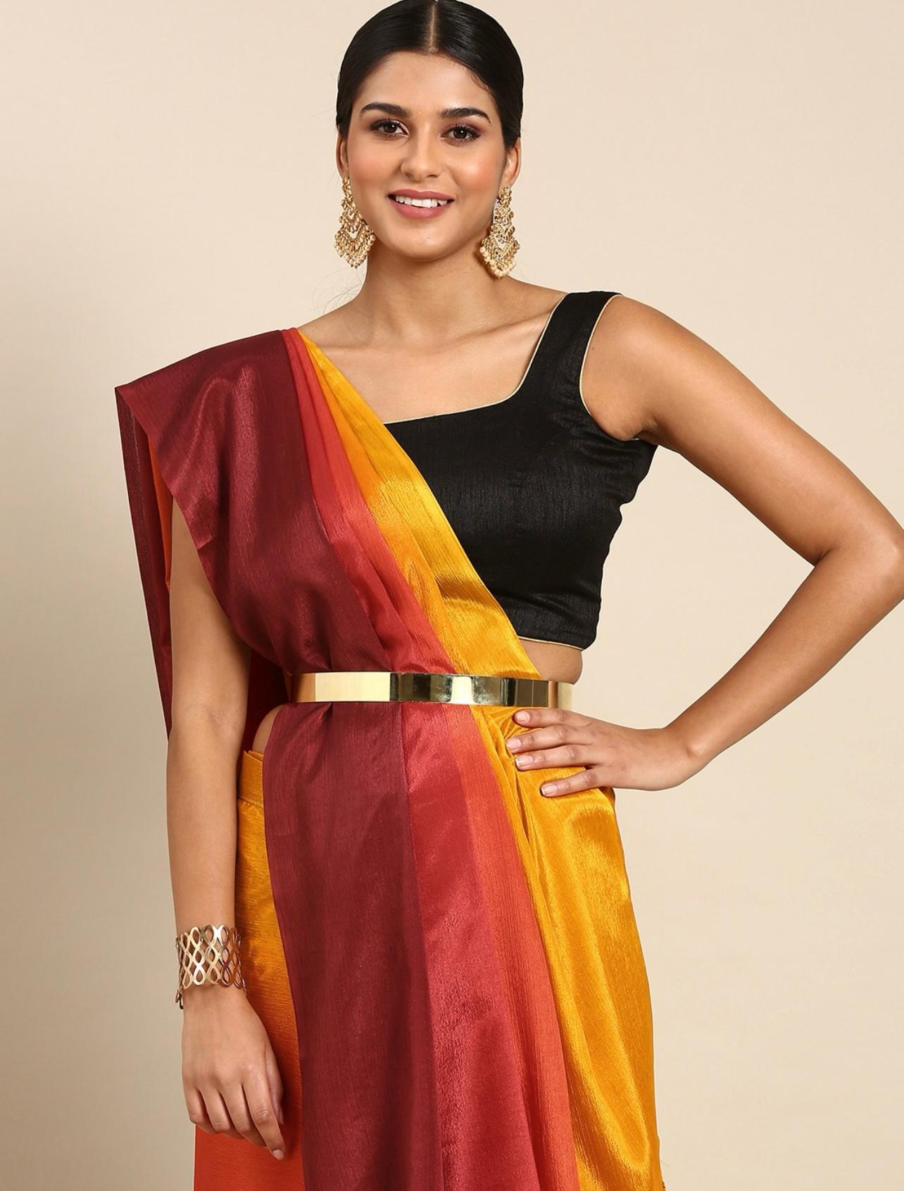 Soft Chinon Ready To Wear Saree