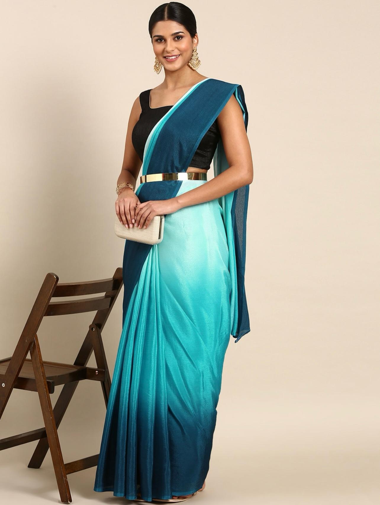 Soft Chinon Ready To Wear Saree