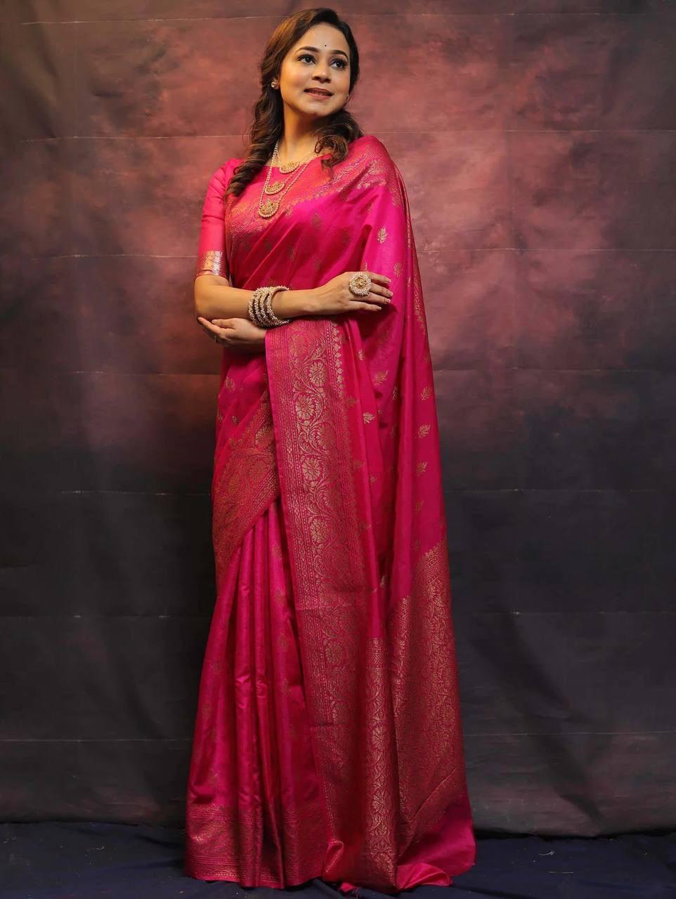 Soft Lichi Silk Saree