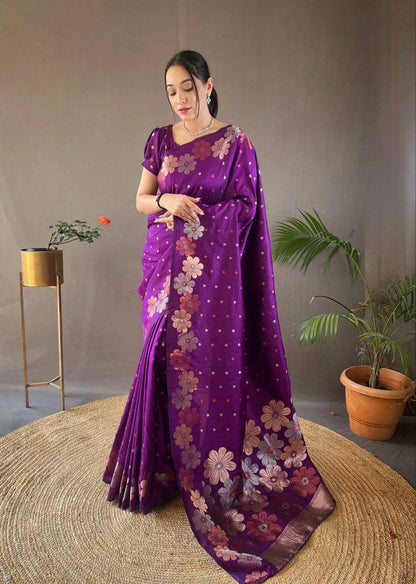 Elegance Essence Soft Lichi Silk Saree