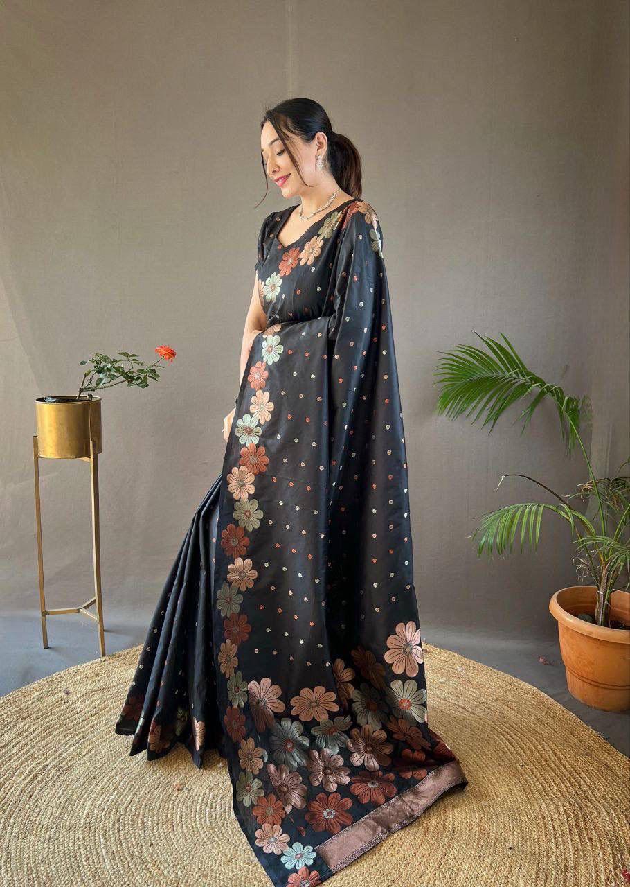 Elegance Essence Soft Lichi Silk Saree