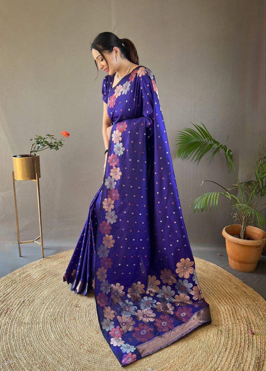 Elegance Essence Soft Lichi Silk Saree