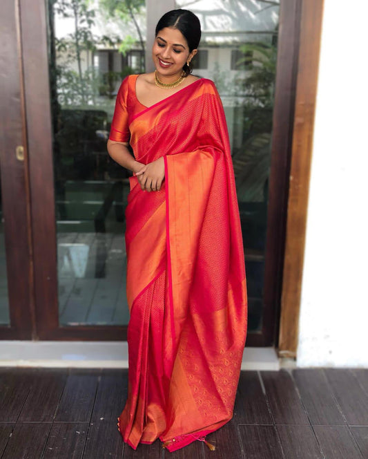 Royal Weaves Soft Lichi Silk Saree