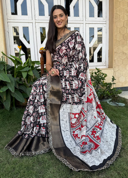 Lace Grace Semi Dola Saree