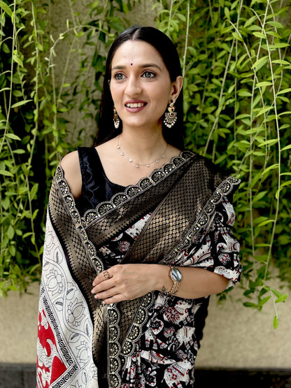 Lace Grace Semi Dola Saree