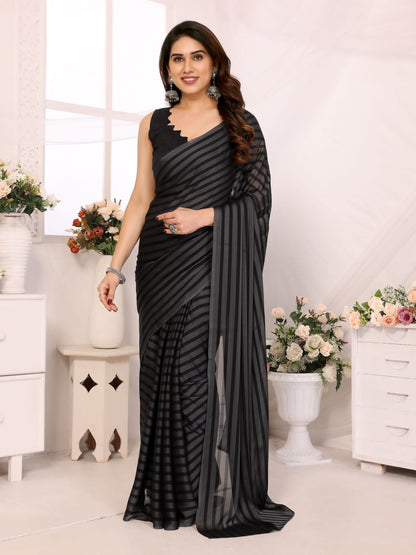 Graceful Charm Moss Chiffon Silk Saree