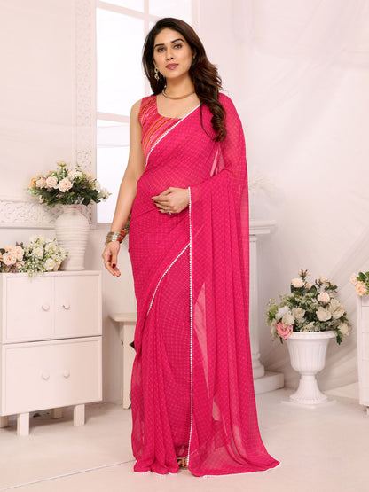Graceful Charm Moss Chiffon Silk Saree