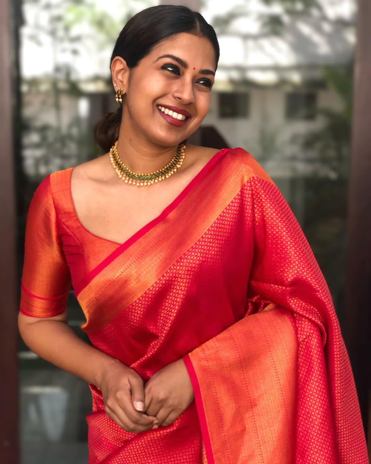 Royal Weaves Soft Lichi Silk Saree