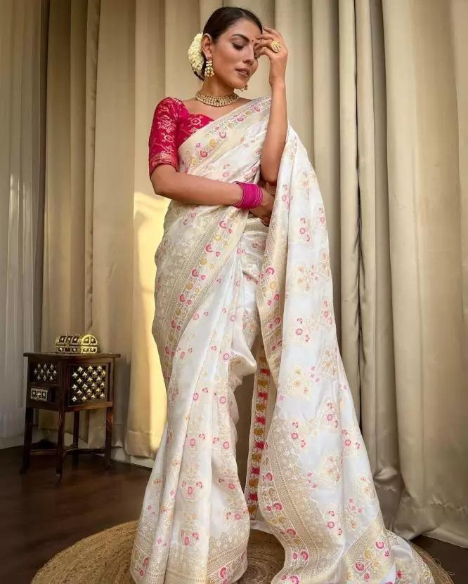 Soft Lichi Silk Saree with Rich Pallu & Jacquard Weave