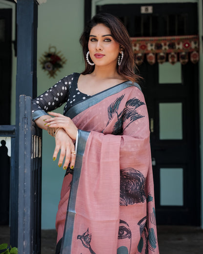 Dusty Pink Premium Linen 102