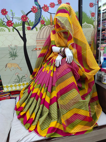 Cotton Leheriya Rajasthani Poshak