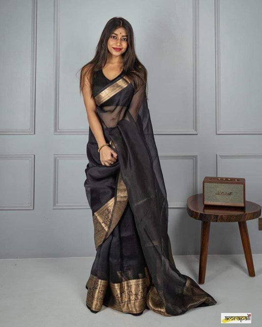 Soft Kora Organza Jacquard Saree
