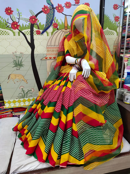 Cotton Leheriya Rajasthani Poshak