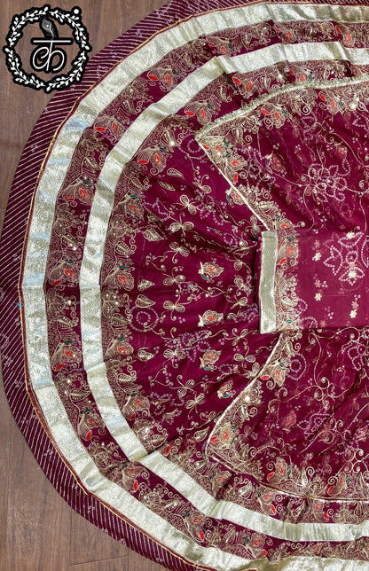 Royal Odhani with Zari Work