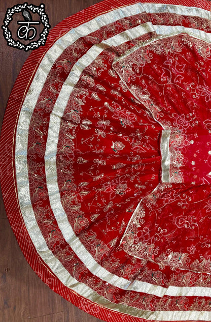 Royal Odhani with Zari Work