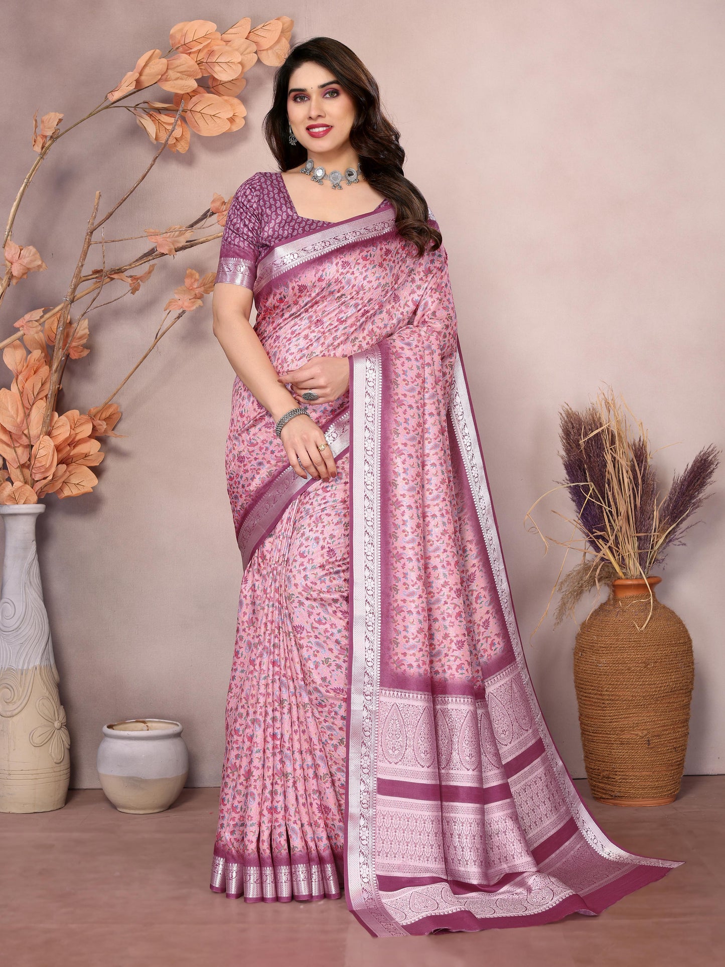 Vichitra Digital Print Soft Silk