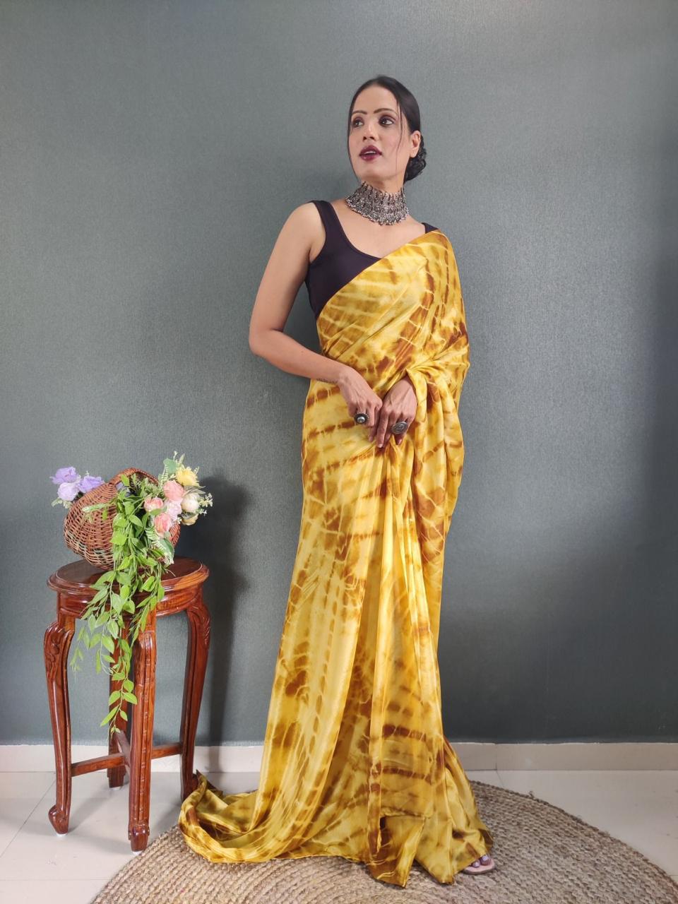 Ready to Wear Chinnon Saree