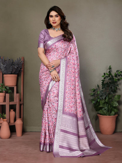 Vichitra Digital Print Soft Silk