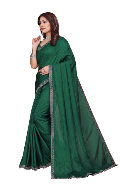 Bottle Green Premium Dola Silk