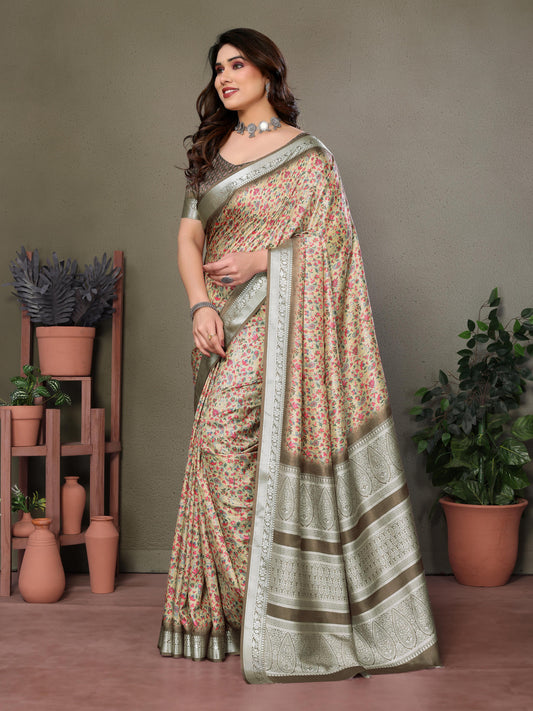 Vichitra Digital Print Soft Silk